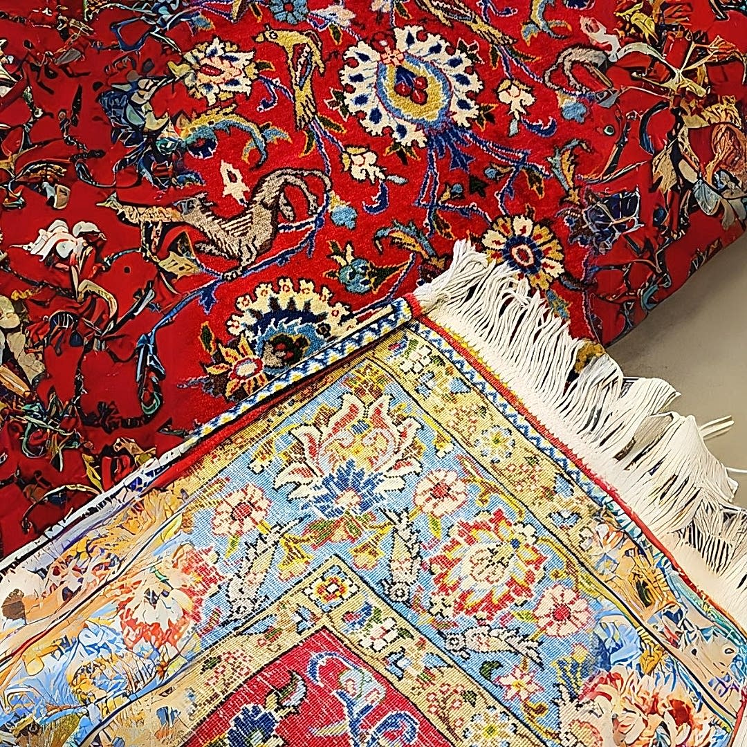 iran nain halısı yakın çekim